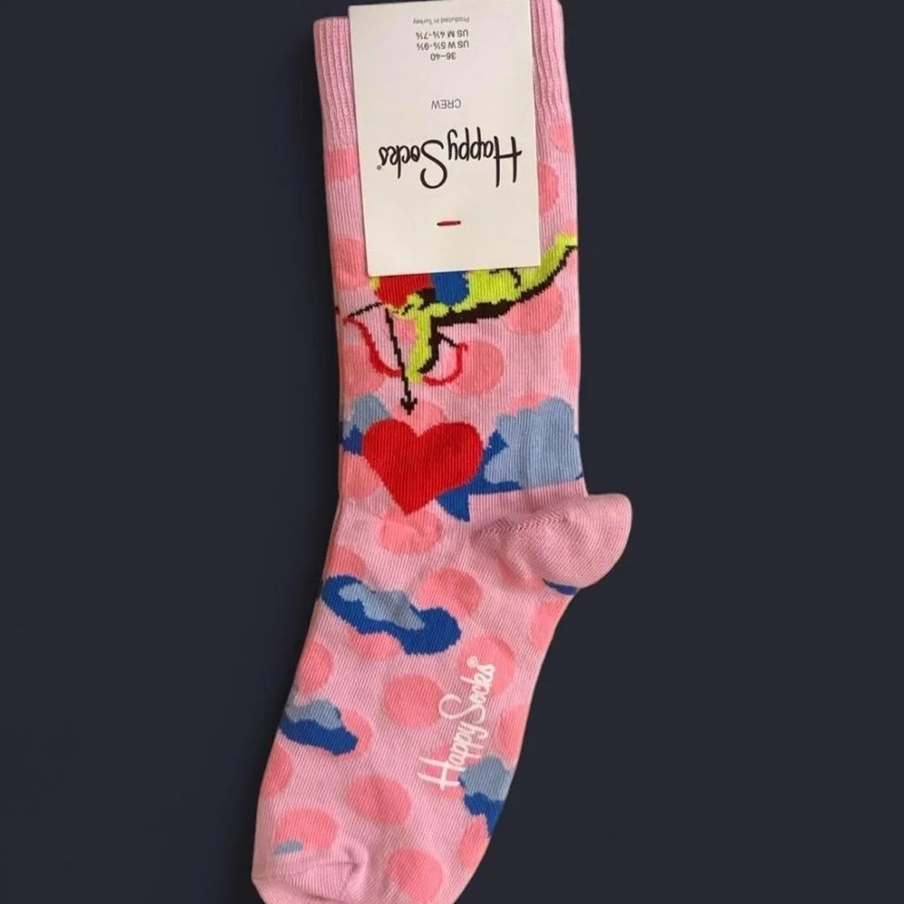 Cupid Valentines Happy Socks